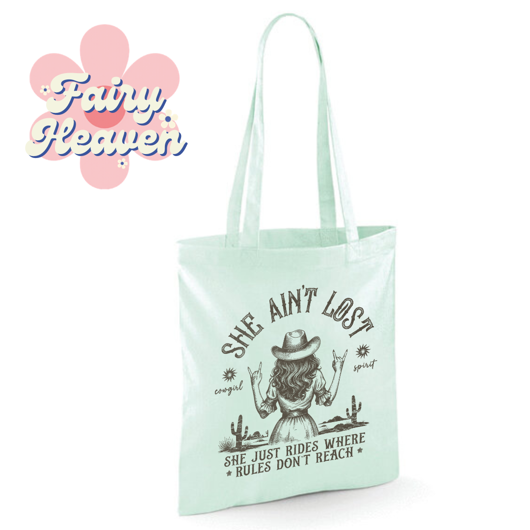 "She Aint Lost" Cotton Tote Shopper - lots of colours