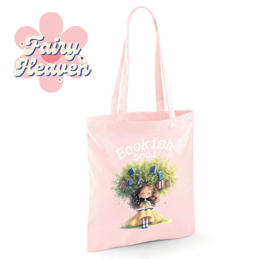 "Bookish soul" Cotton Tote Shopper - lots of colours
