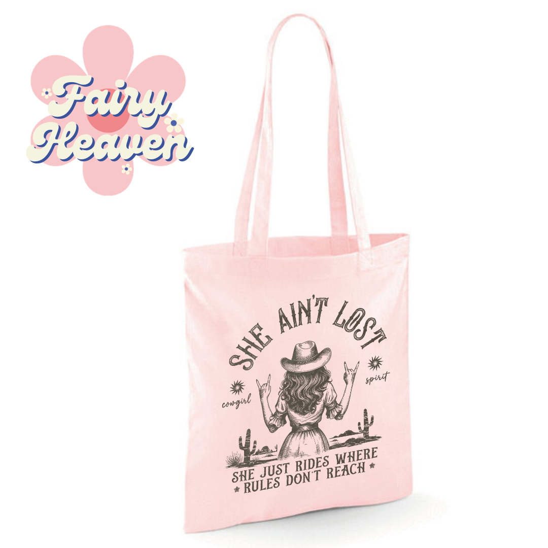 "She Aint Lost" Cotton Tote Shopper - lots of colours