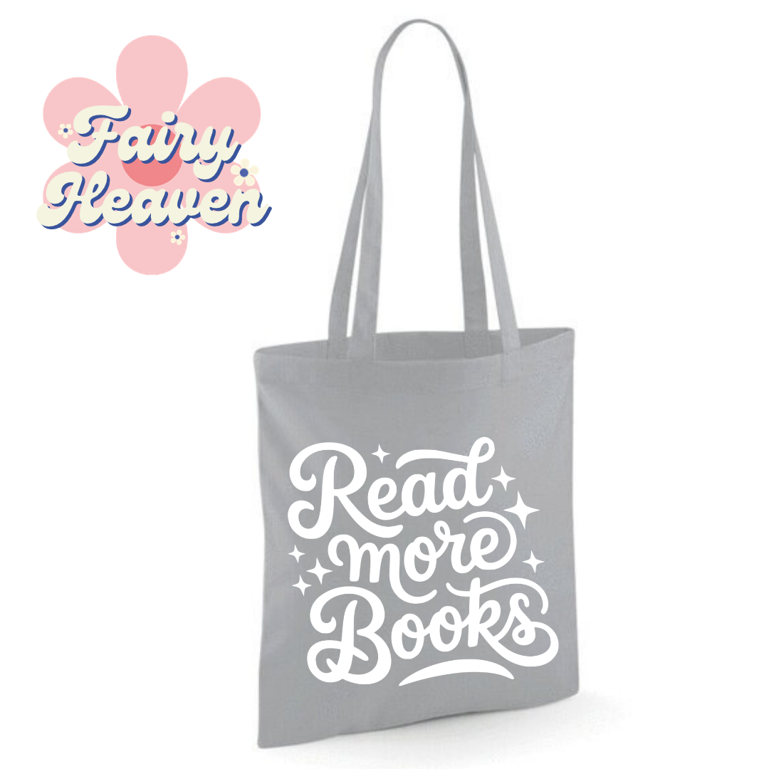 "Read More Books" Cotton Tote Shopper - lots of colours