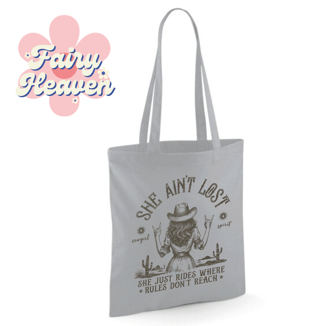 "She Aint Lost" Cotton Tote Shopper - lots of colours
