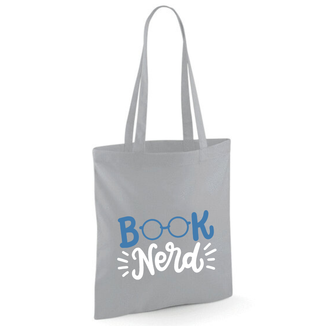 "Book Nerd" Glasses Cotton Tote Shopper - lots of colours