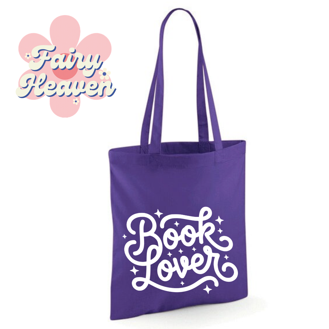 "Book Lover" Cotton Tote Shopper - lots of colours