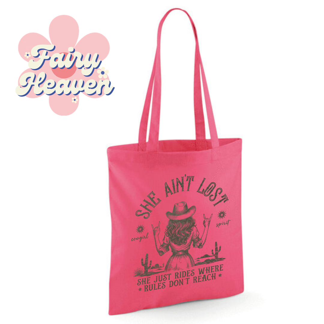 "She Aint Lost" Cotton Tote Shopper - lots of colours