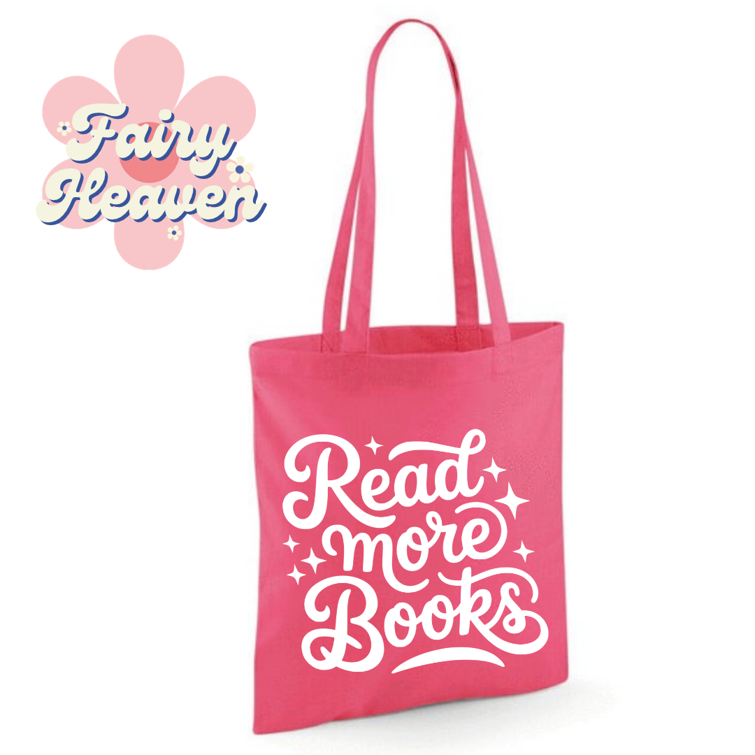 "Read More Books" Cotton Tote Shopper - lots of colours