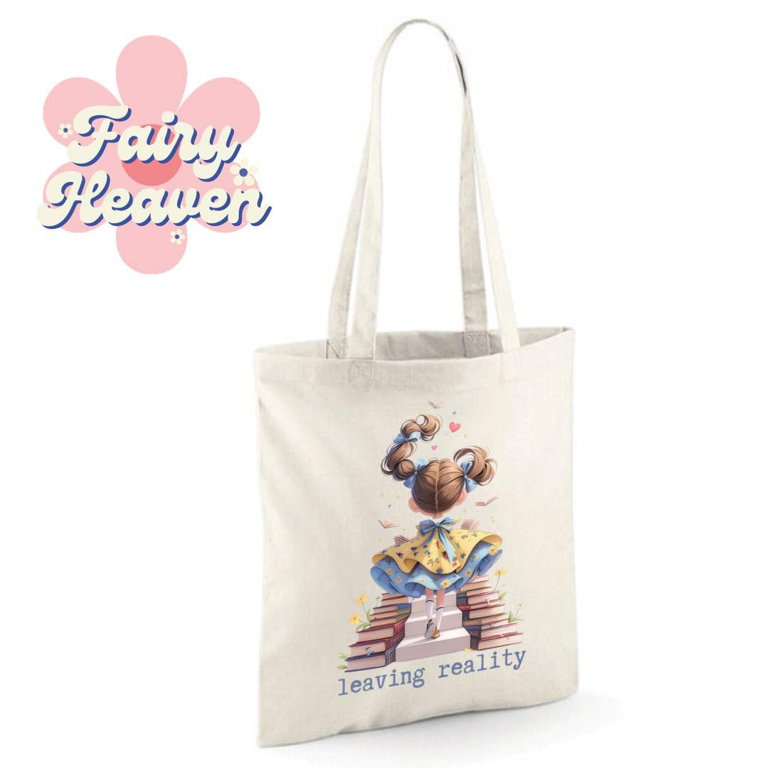 "leaving reality" Cotton Tote Shopper - lots of colours