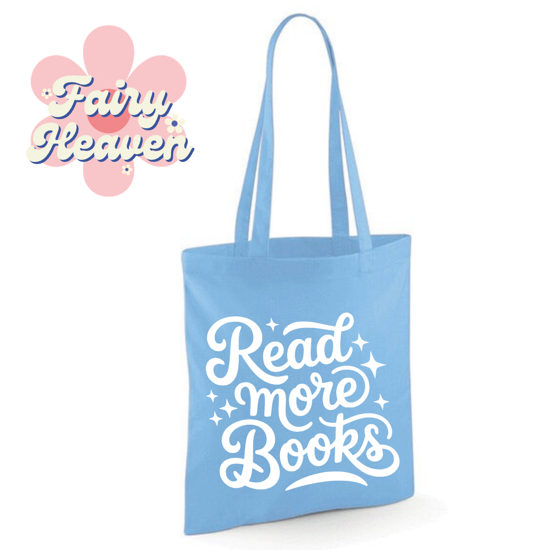 "Read More Books" Cotton Tote Shopper - lots of colours