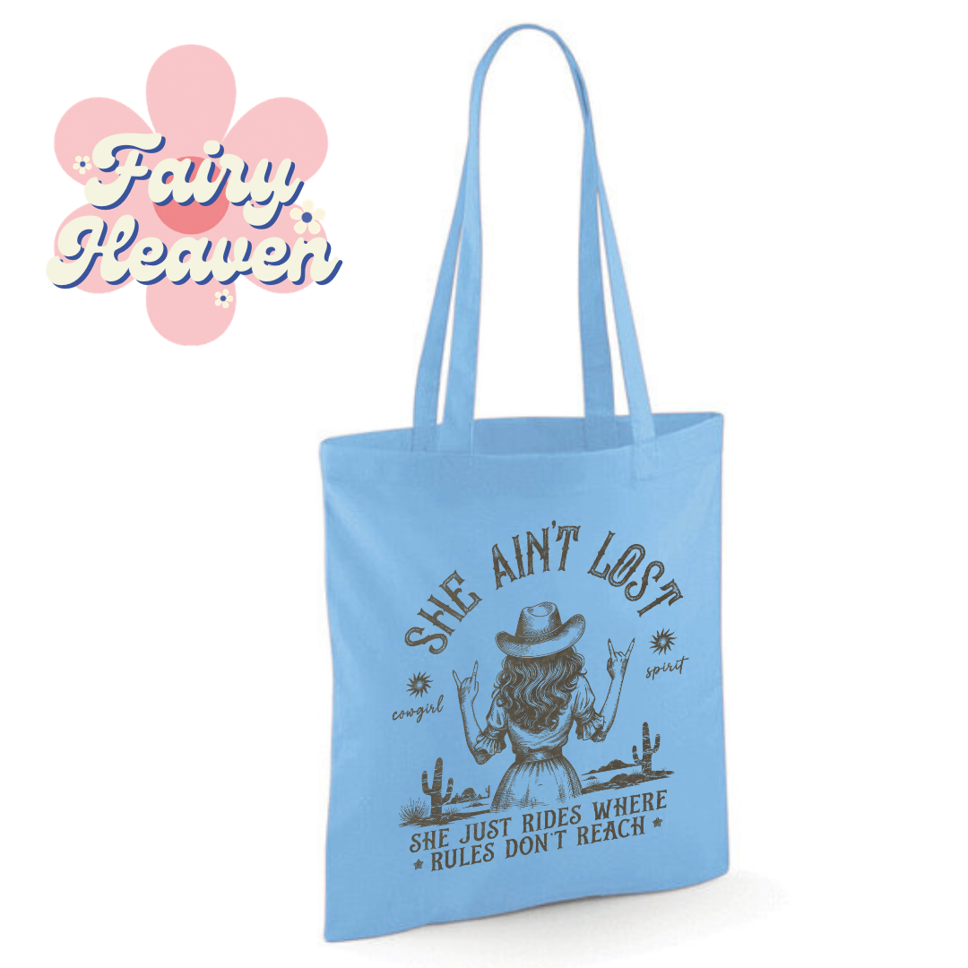 "She Aint Lost" Cotton Tote Shopper - lots of colours