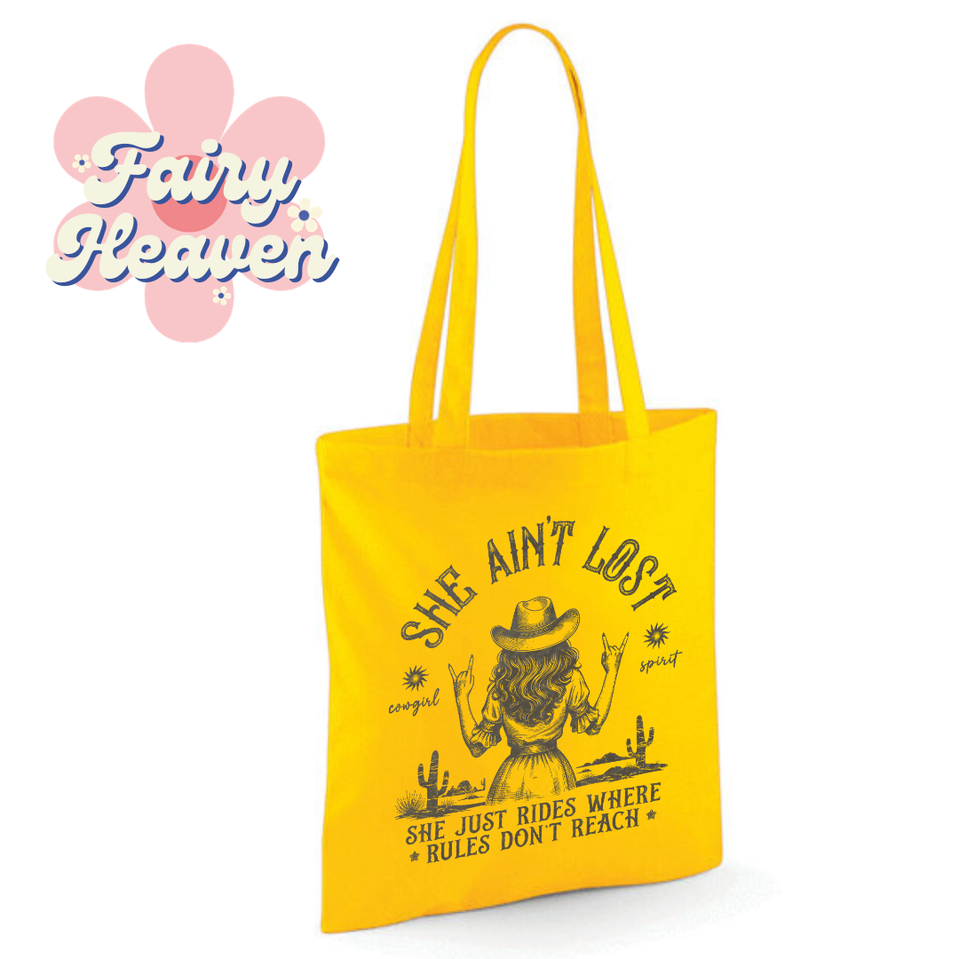 "She Aint Lost" Cotton Tote Shopper - lots of colours
