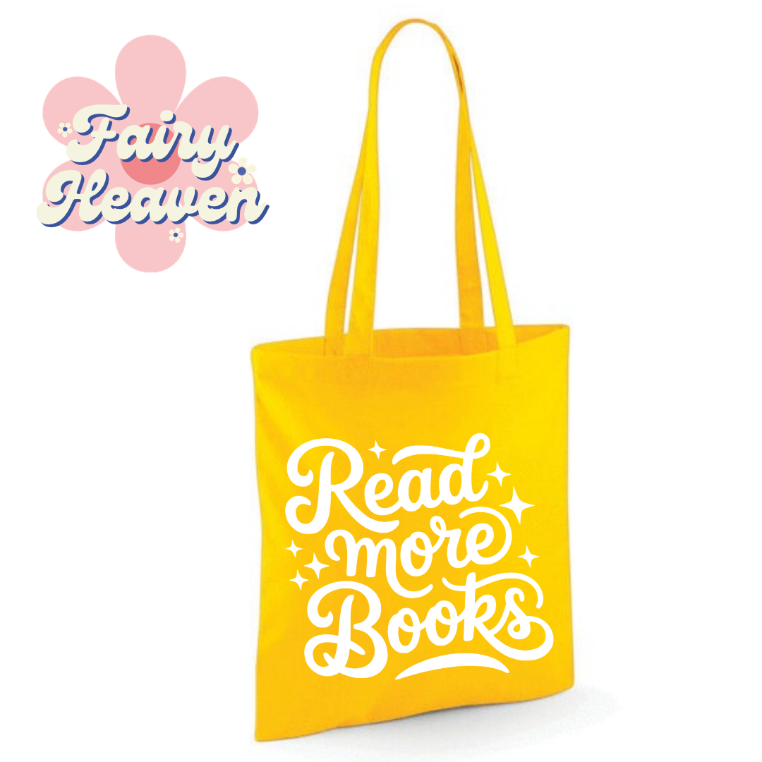 "Read More Books" Cotton Tote Shopper - lots of colours