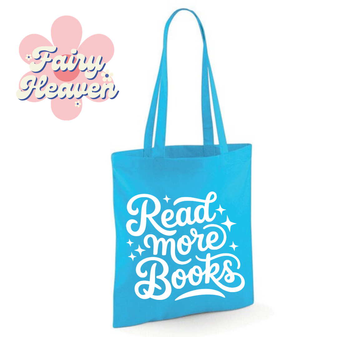 "Read More Books" Cotton Tote Shopper - lots of colours