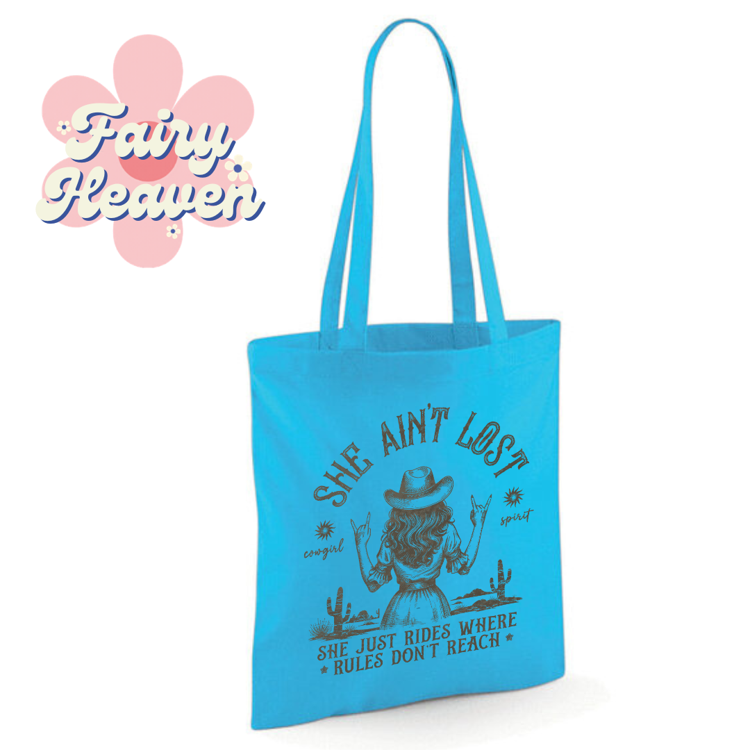 "She Aint Lost" Cotton Tote Shopper - lots of colours
