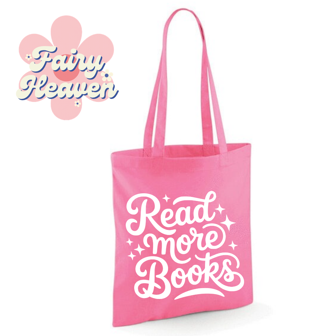 "Read More Books" Cotton Tote Shopper - lots of colours