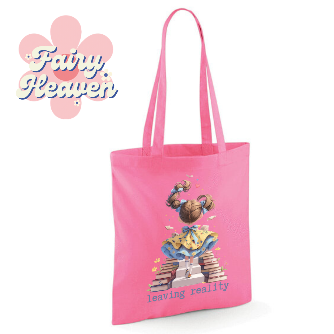 "leaving reality" Cotton Tote Shopper - lots of colours