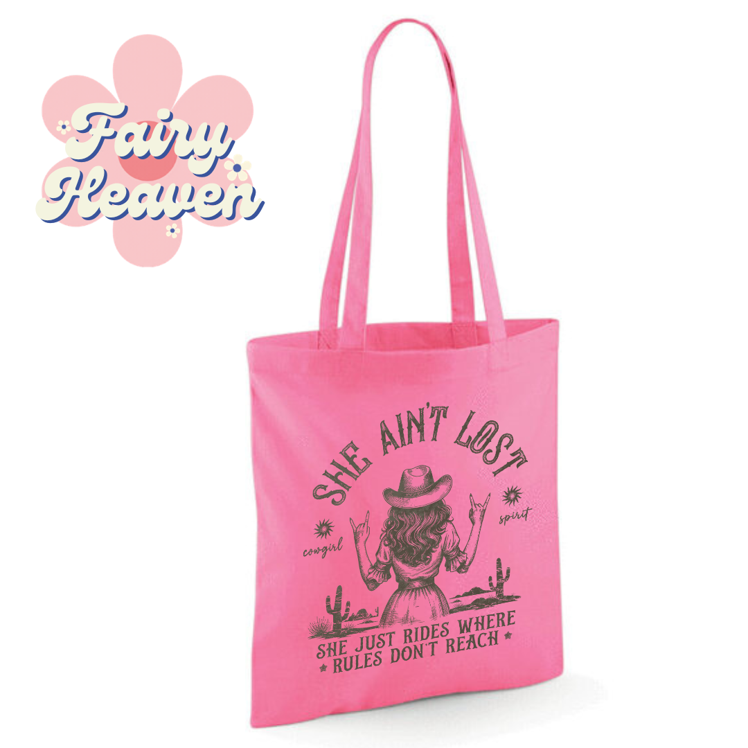 "She Aint Lost" Cotton Tote Shopper - lots of colours