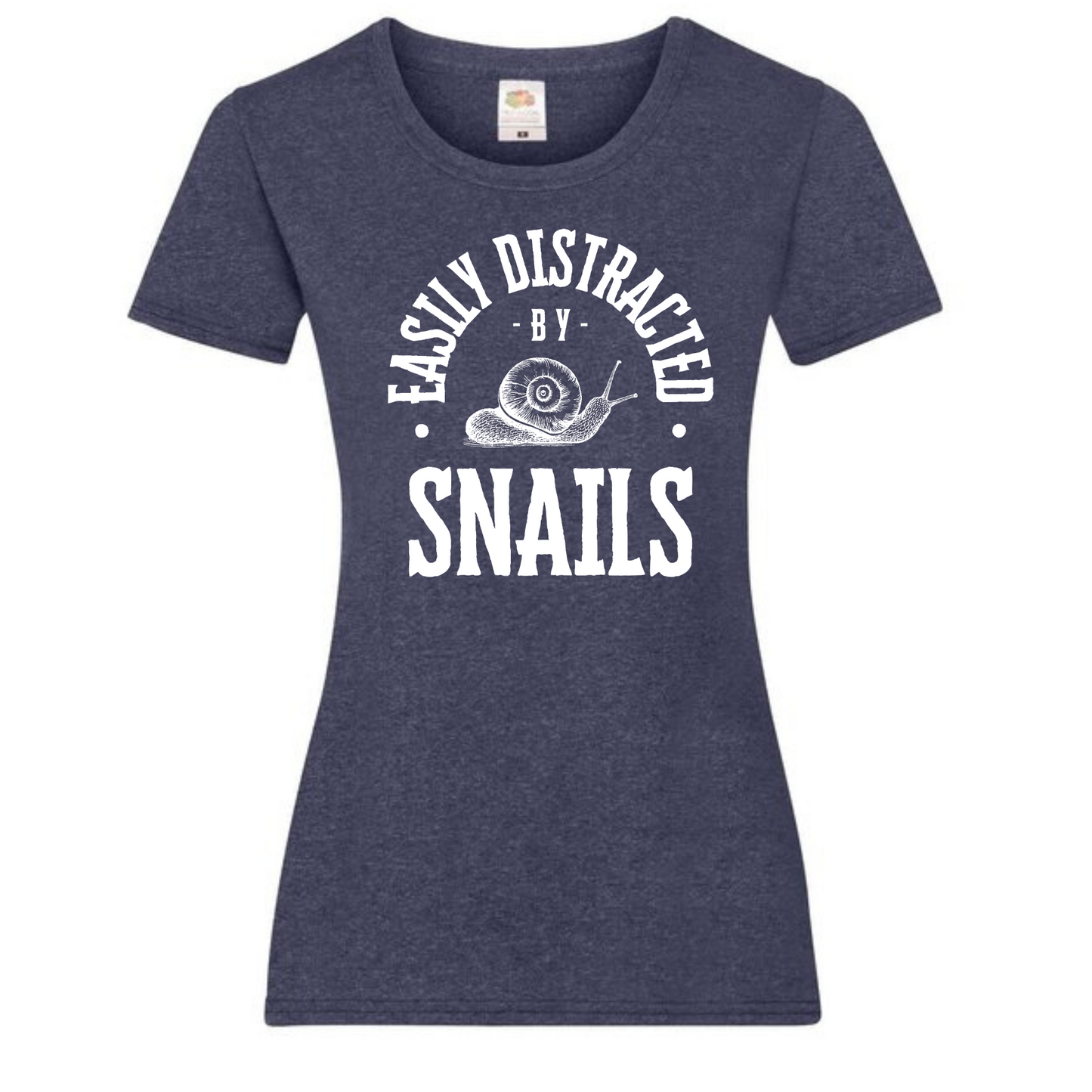"Easily Distracted by Snails" Ladies Fit Tee - lots of colours
