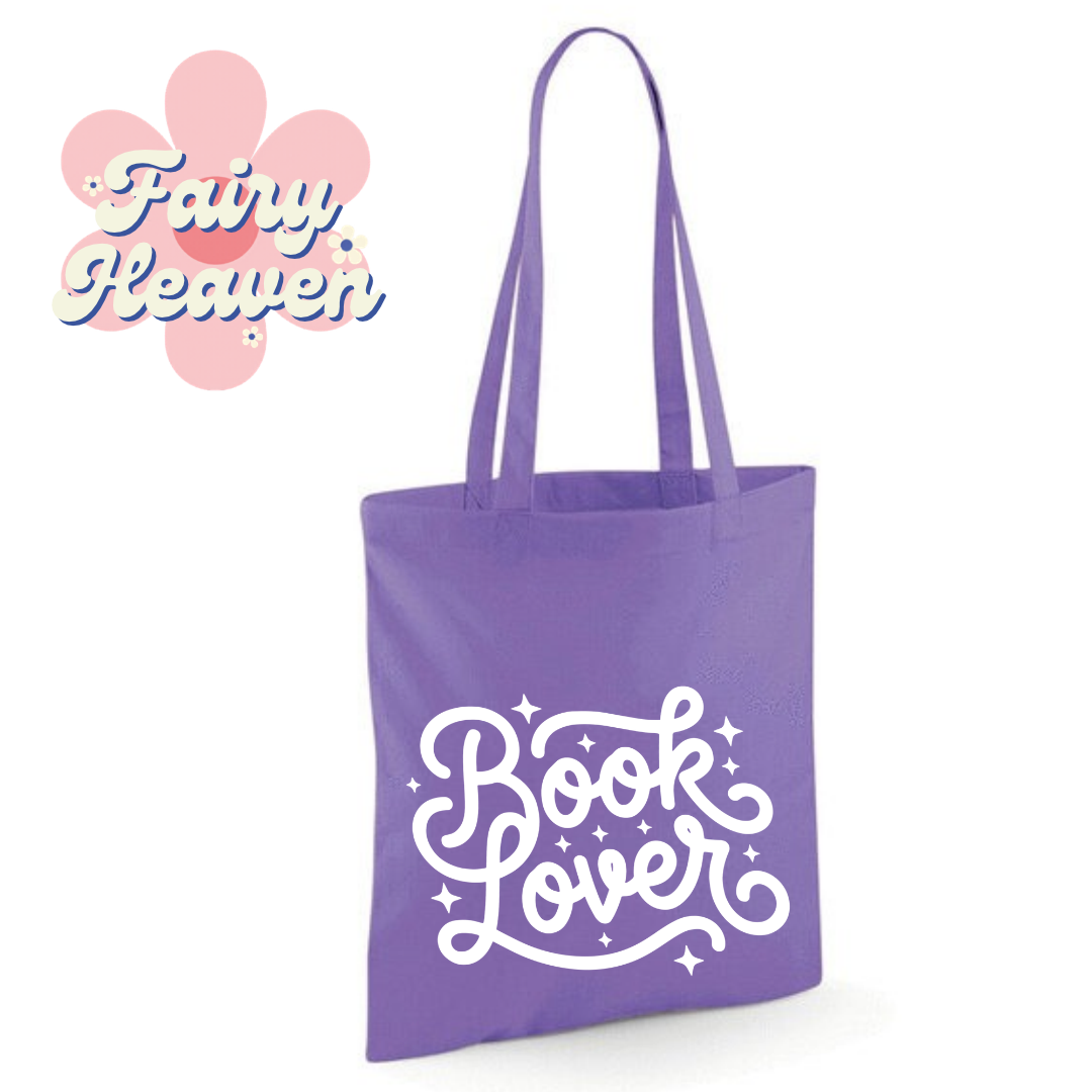 "Book Lover" Cotton Tote Shopper - lots of colours