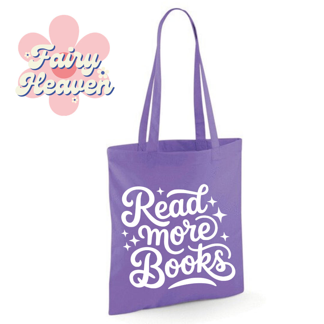 "Read More Books" Cotton Tote Shopper - lots of colours