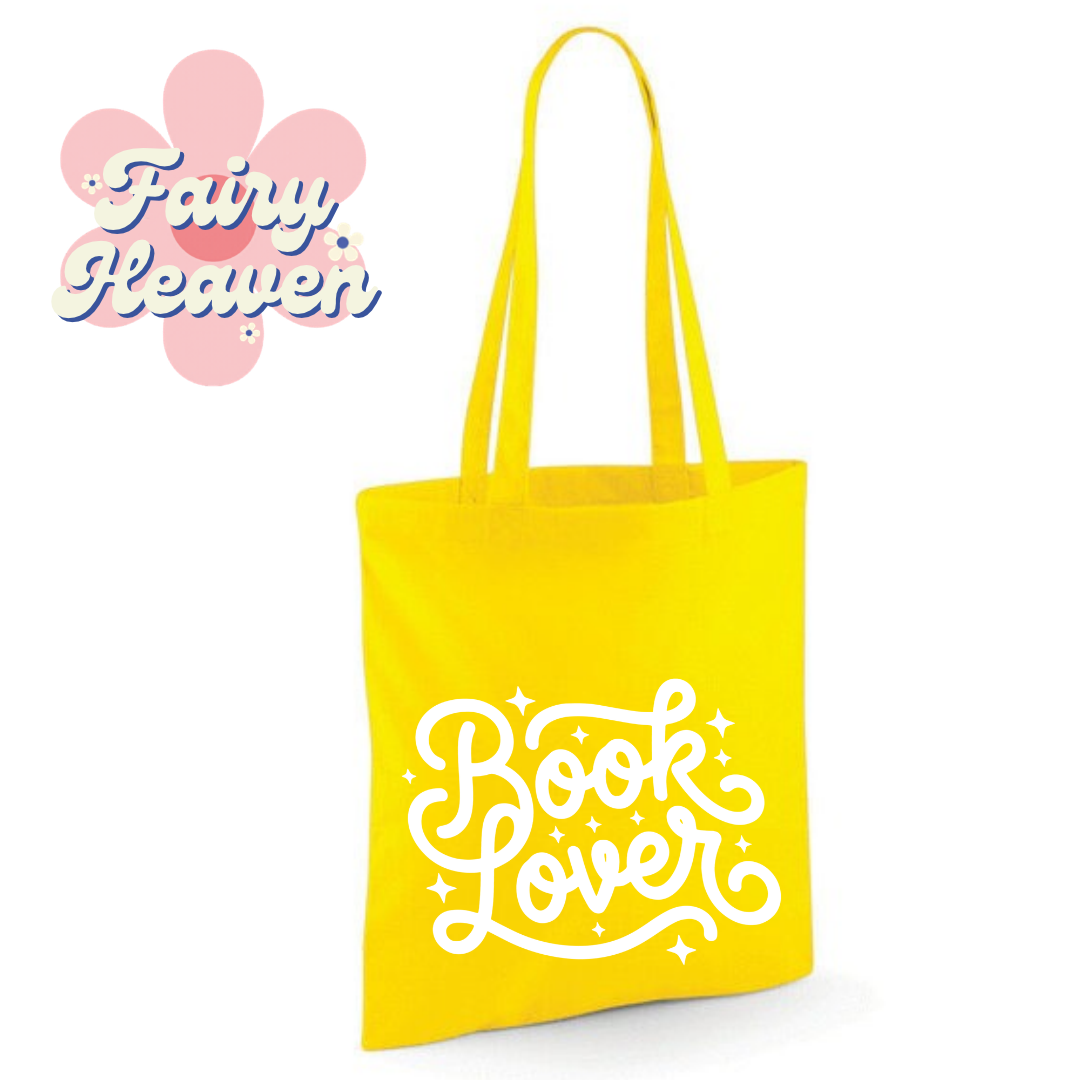 "Book Lover" Cotton Tote Shopper - lots of colours